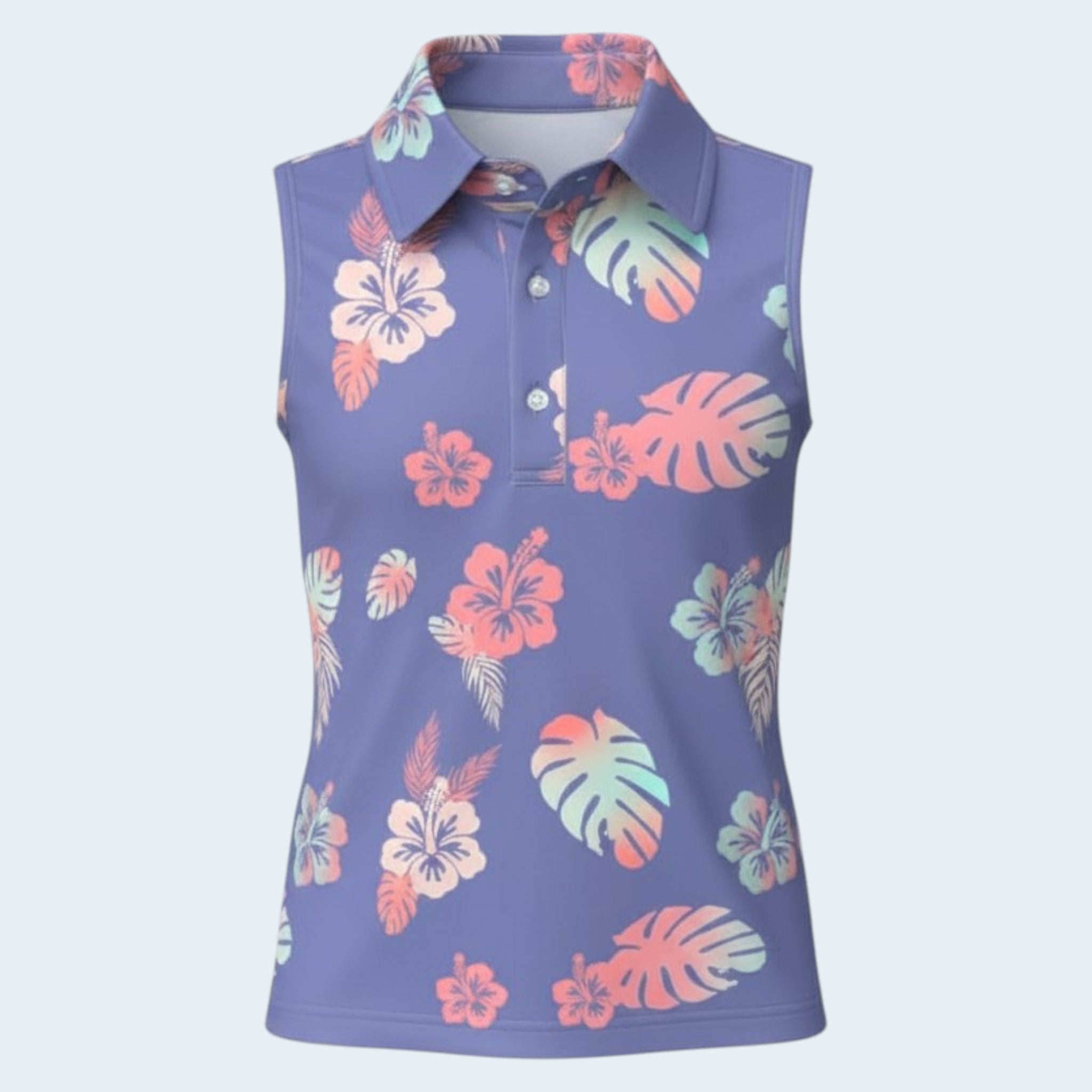 Aloha Vibes Ladies Sleeveless Polo